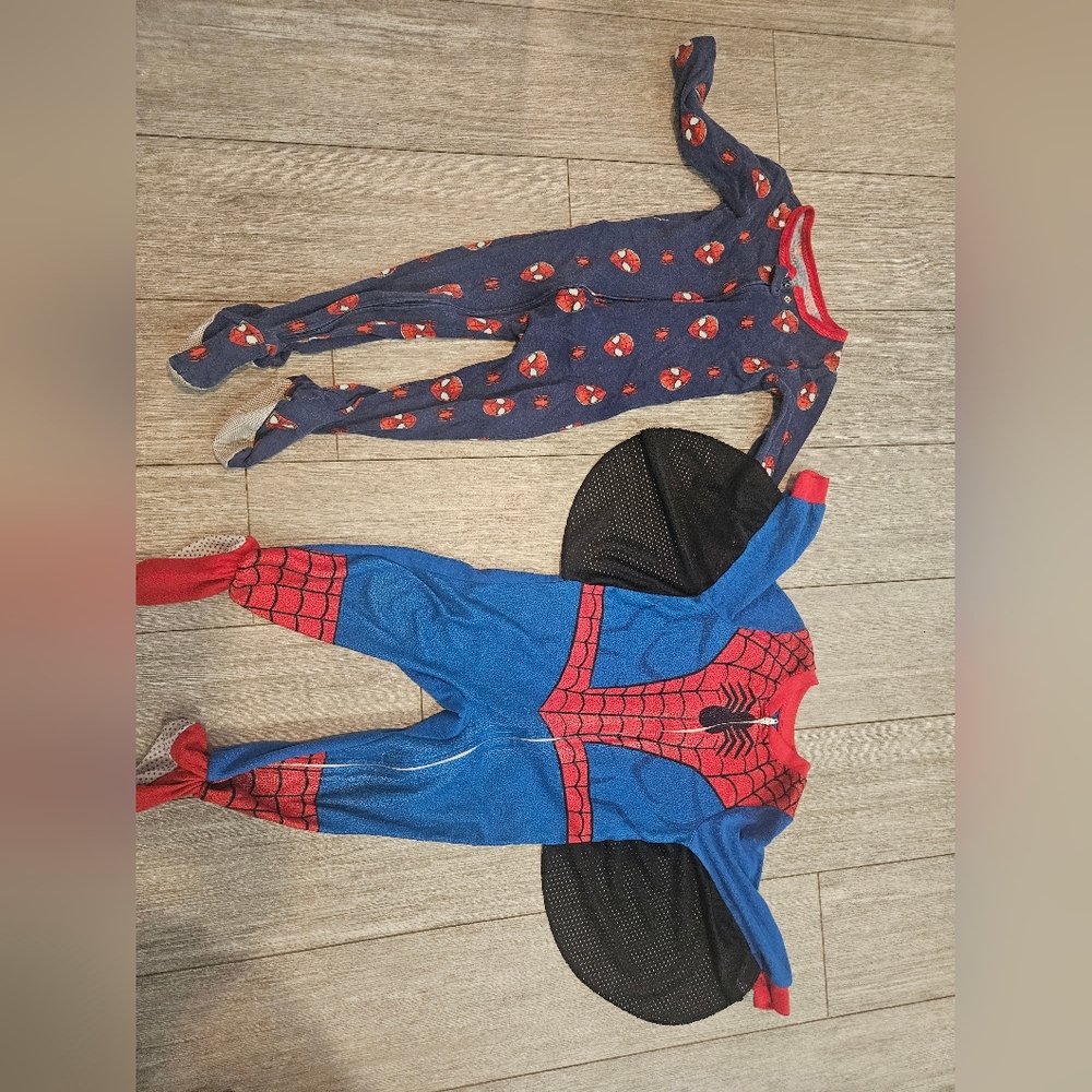Spider-Themed Blue and Red Kids Costume 3t Kids With Wings And Sleeper